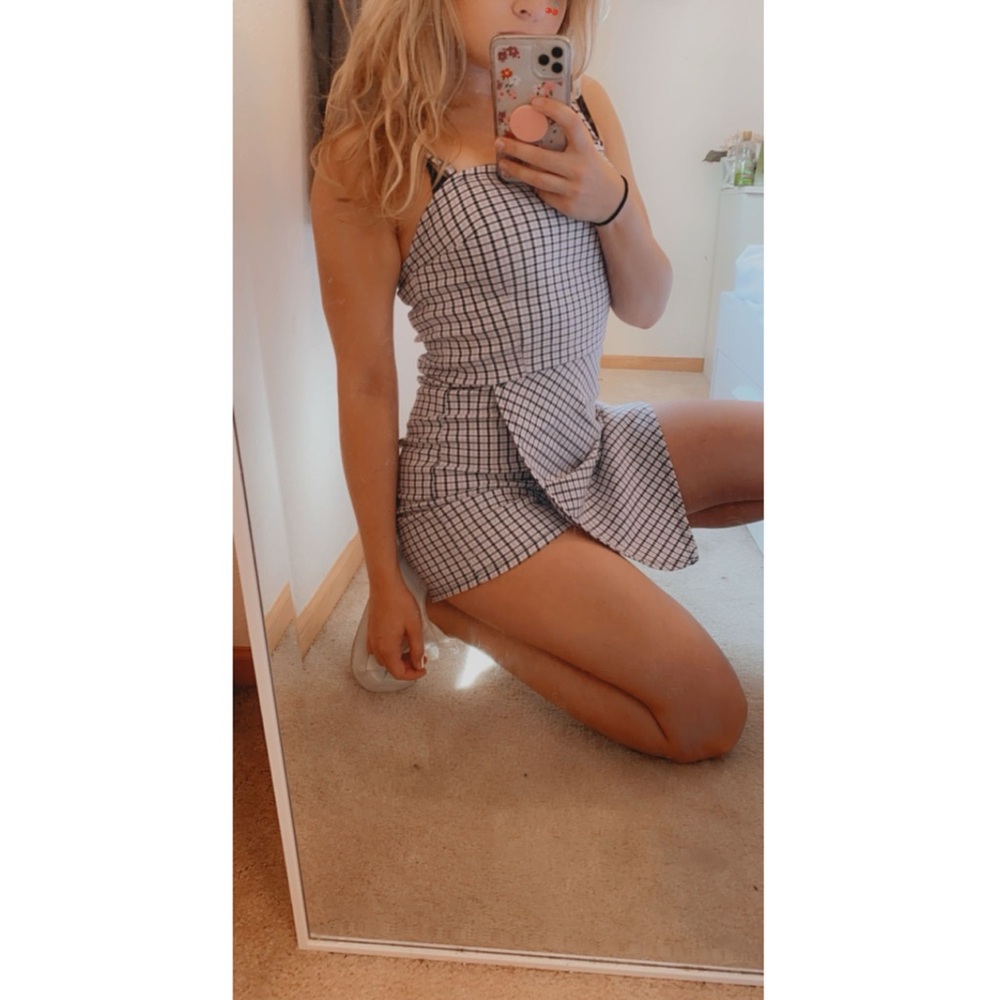 ✨3/$20 Garage Nicole romper in purple gingham